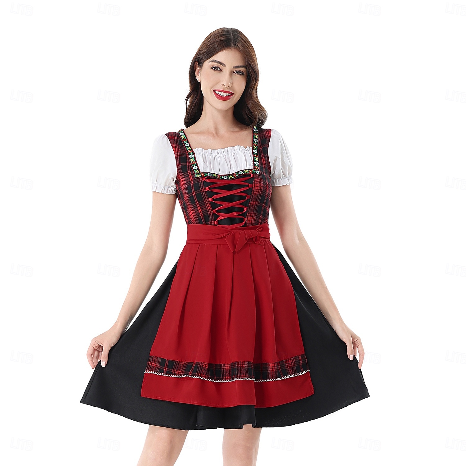 Oktoberfest Dirndl Dress Carnival Costume Mini Length Sexy Square Neck German Alpine Heritage Wiesn Women's Carnival Beer Festival Traditional Style Cloth 2026 - $66.99 –P8