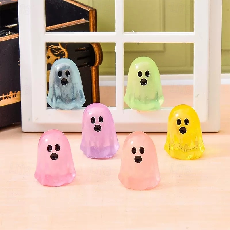 30PCS Glow in The Dark Ghost Charms for Halloween, Cute Transparent White Resin Ghost Pendants for Jewelry Making, DIY Crafts, Necklace Bracelet Earrings Accessories, Mini Ghost Ornaments Gifts 2026 - $15.49 –P3