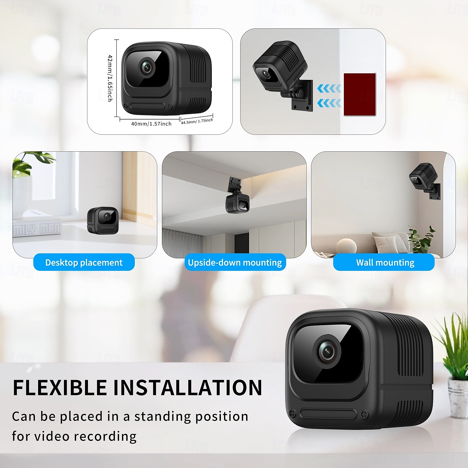 1080p mini beveiligingscamera wifi draadloze binnencamera voor thuis, huisdieren en baby's met app voor weergave op afstand, nachtzicht, bewegingsdetectie, kleine nanny bewakingscamera, kleine 2026 - $51.99 –P10