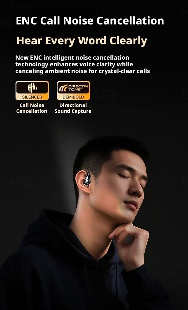 Lenovo LE505 Open Ear Wireless Headphones, Bluetooth 6.0 Air Conduction Earbuds, 360 ACS Panoramic Sound & Dolby Atmos, ENC Noise Canceling Mic, Waterproof Sport Earphones for Android iOS 2026 - $38.99 –P19