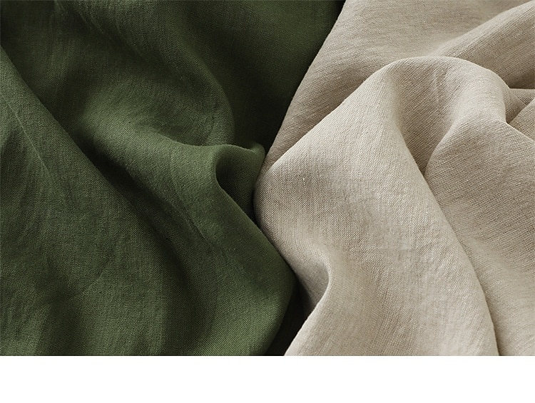 نسائي فستان ميدي 100% Cotton عتيق مناسب للبس اليومي فضفاض صالح سهل بدون كم V رقبة هيذر أخضر عسكري الصيف الربيع 2026 - $18.49 –P8