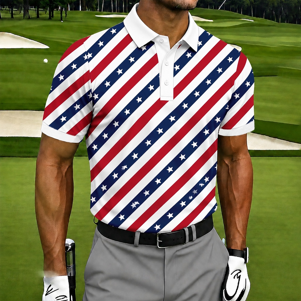 4th of July 2026 250th Men's American Flag Golf Sports Polo Shirts Short Sleeve Polo Shirts Collared Shirts Casual Athleisure 3D Print Buttons Breathable Mesh Summer Spring Blue 1 Blue 3# Blue 2# 2026 - $22.99 –P5