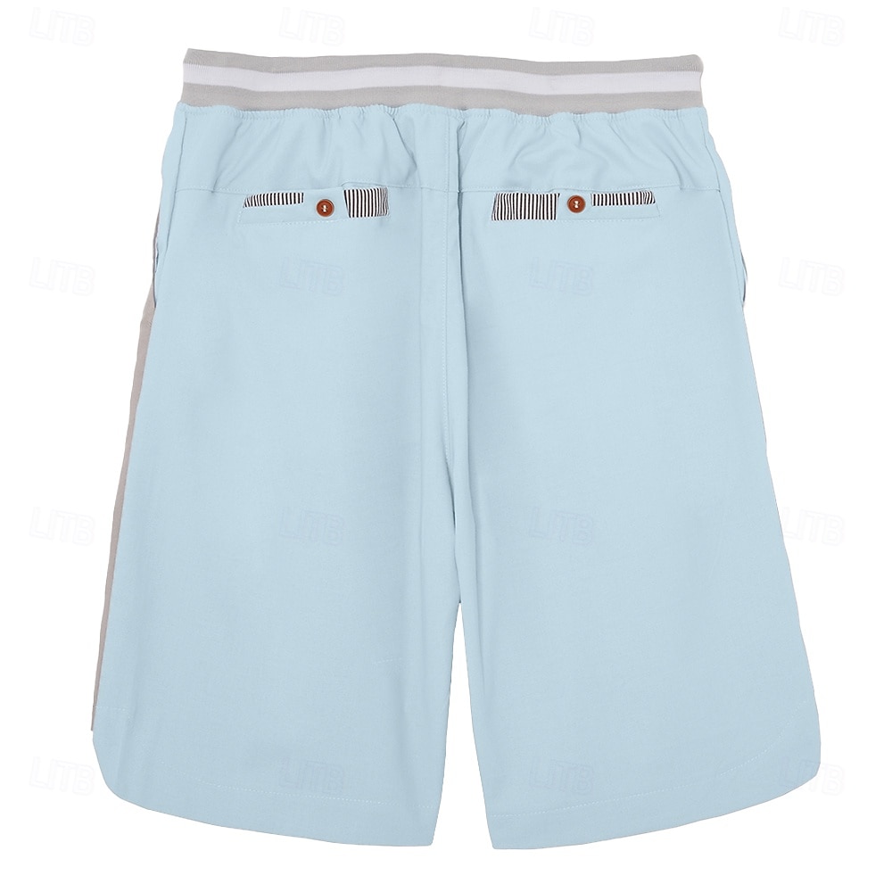 Per uomo Shorts di Lino Pantaloncini Estivi Shorts da Spiaggia Coulisse Tasca Striscia laterale Blocco di colori Tinta unita Comodità Traspirante Lunghezza al ginocchio Casuale Quotidiano Spiaggia del 2026 a $28.99 –P3