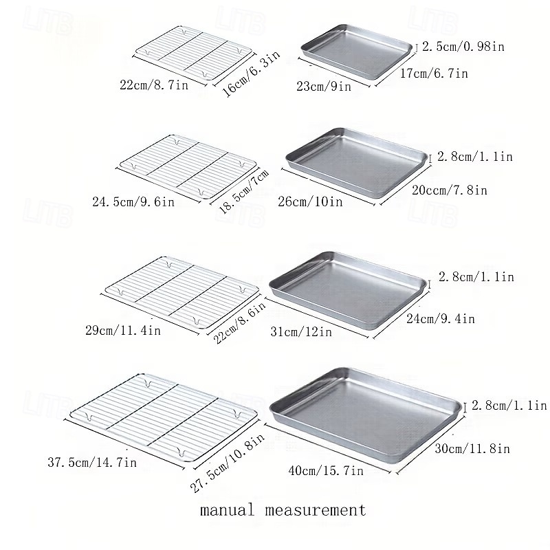 Stainless Steel Baking Sheet Pan with Rack, Heavy Duty Roasting Tray for Oven, Grill & Broiler, Dishwasher Safe Bakeware for Cookies, Bacon, Chicken, Turkey & Vegetables 2026 - $15.99 –P12