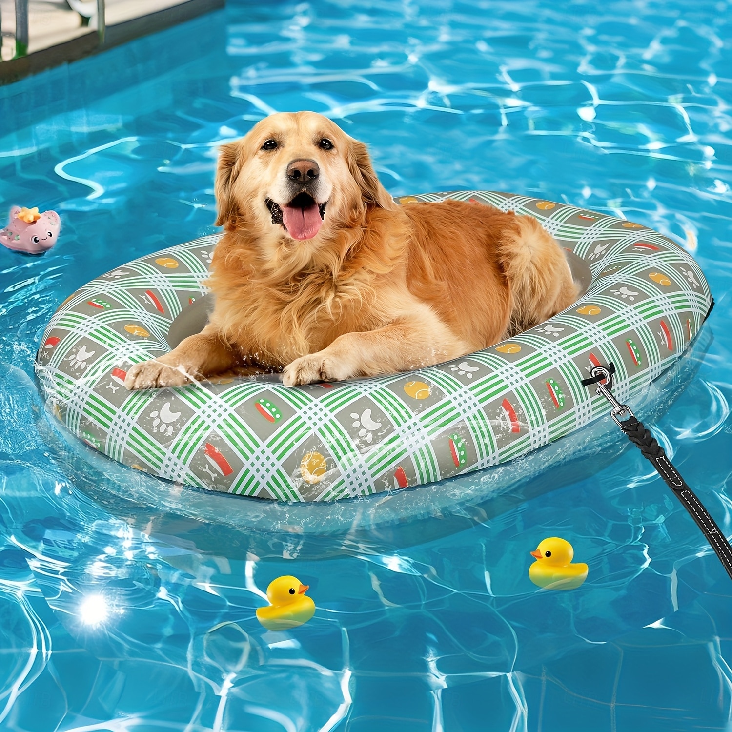 Flotador inflable para perros grandes, apto para mascotas que pesen entre 65 y 180 libras, diseñado para usar en piscinas, sin batería. 2026 - $49.99 –P1