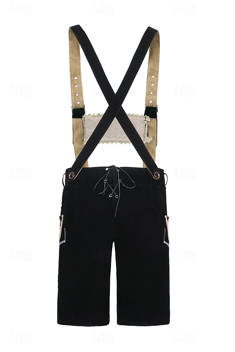 Oktoberfest Bundhosen Shorts Lederhosen Above Knee Embroidered German Alpine Heritage Wiesn Men's Carnival Beer Festival Traditional Style Cloth 2026 - $60.99 –P2