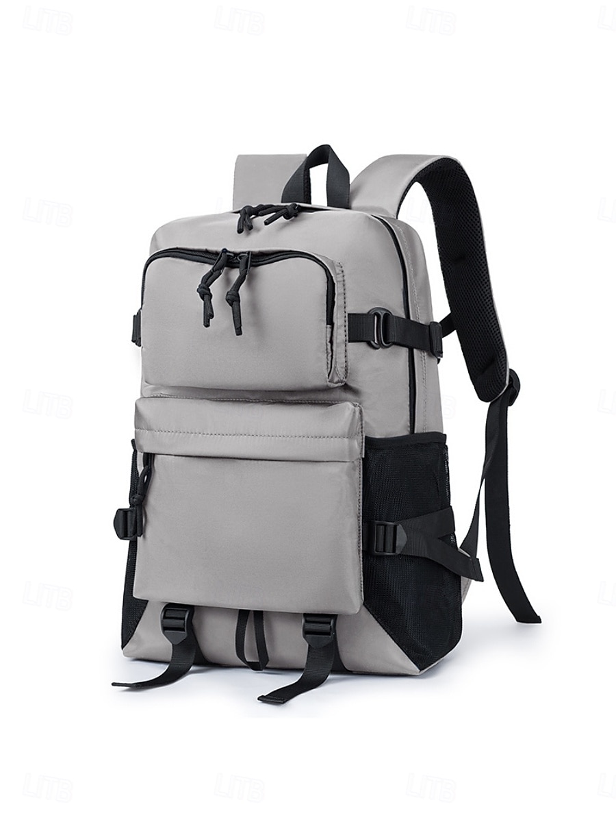 Large Capacity Grey College Backpack for Students - Multi-pocket University School Bag fits 15.6 inch Laptop - Water-resistant Trendy Rucksack 2026 - $32.99 –P1