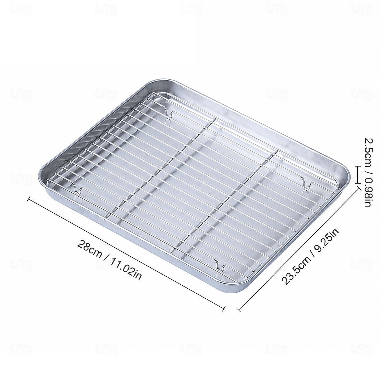 Stainless Steel Baking Sheet Pan with Rack, Heavy Duty Roasting Tray for Oven, Grill & Broiler, Dishwasher Safe Bakeware for Cookies, Bacon, Chicken, Turkey & Vegetables 2026 - $15.99 –P16