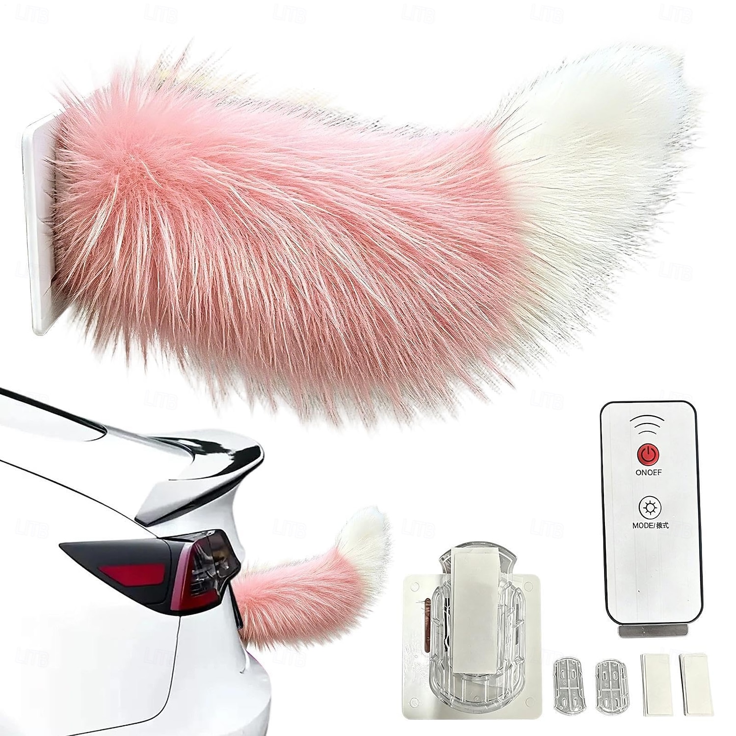 Coda di volpe mobile elettronica con telecomando, accessorio auto kawaii motorizzato con diverse modalità di funzionamento e facile installazione adesiva. del 2026 a $20.99 –P19