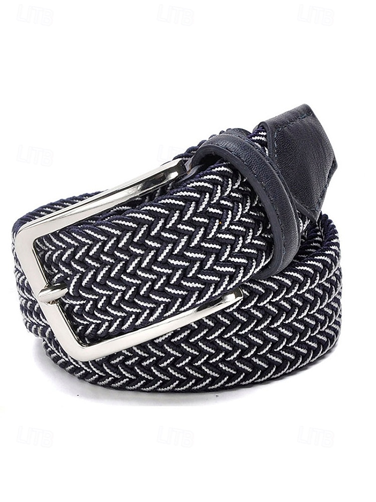 Men's Elastic Braided Stretch Belt, Woven Polyester Golf Belt, Big & Tall Casual Waist Belt with Flexible Fit, Summer Business Casual Travel Belt, Multiple Colors Extended Sizes 2026 - $19.99 –P5