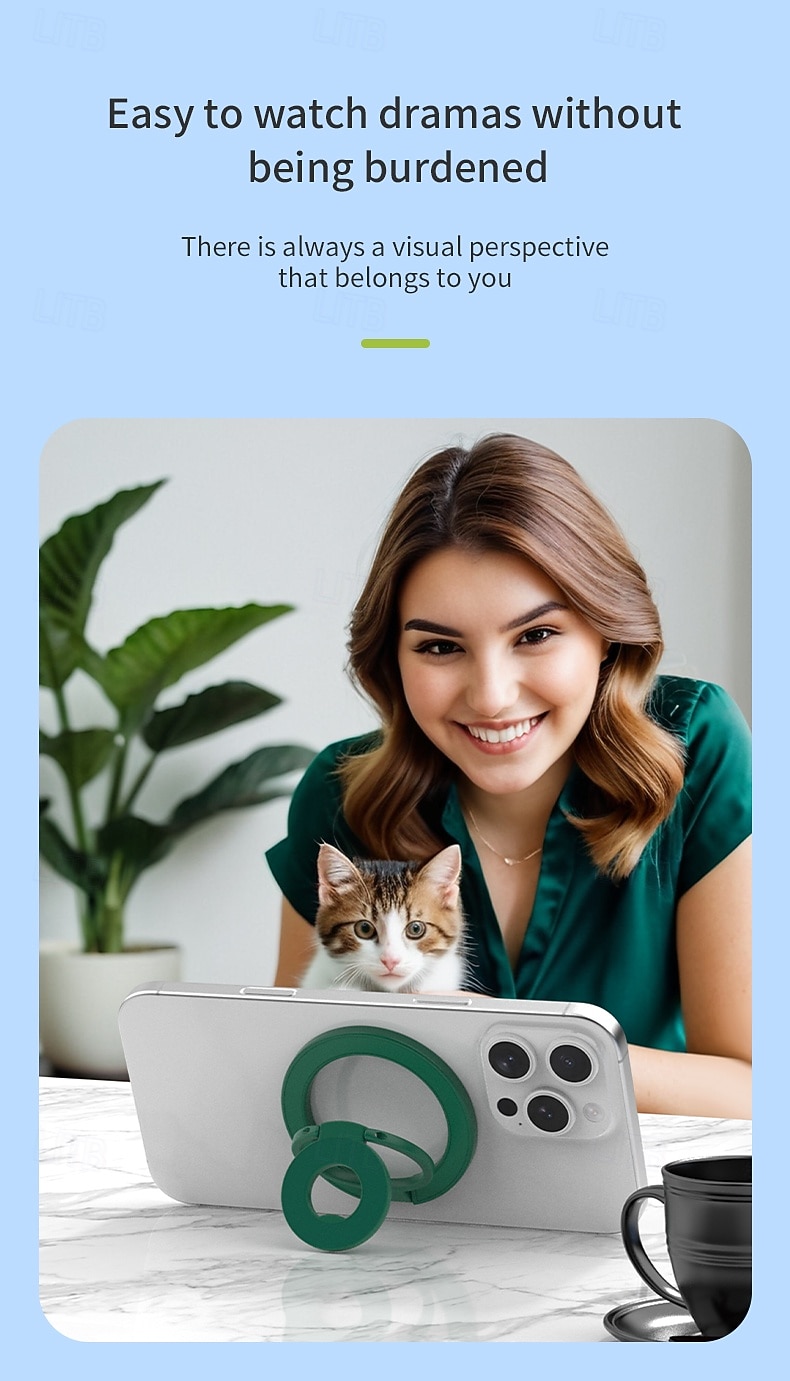 Anello di supporto magnetico per telefono compatibile con MagSafe, supporto a tripla piega per iPhone 17 16 15 14 13 12 Pro Max Plus, impugnatura magnetica per telefono su entrambi i lati. &Supporto del 2026 a $17.99 –P9