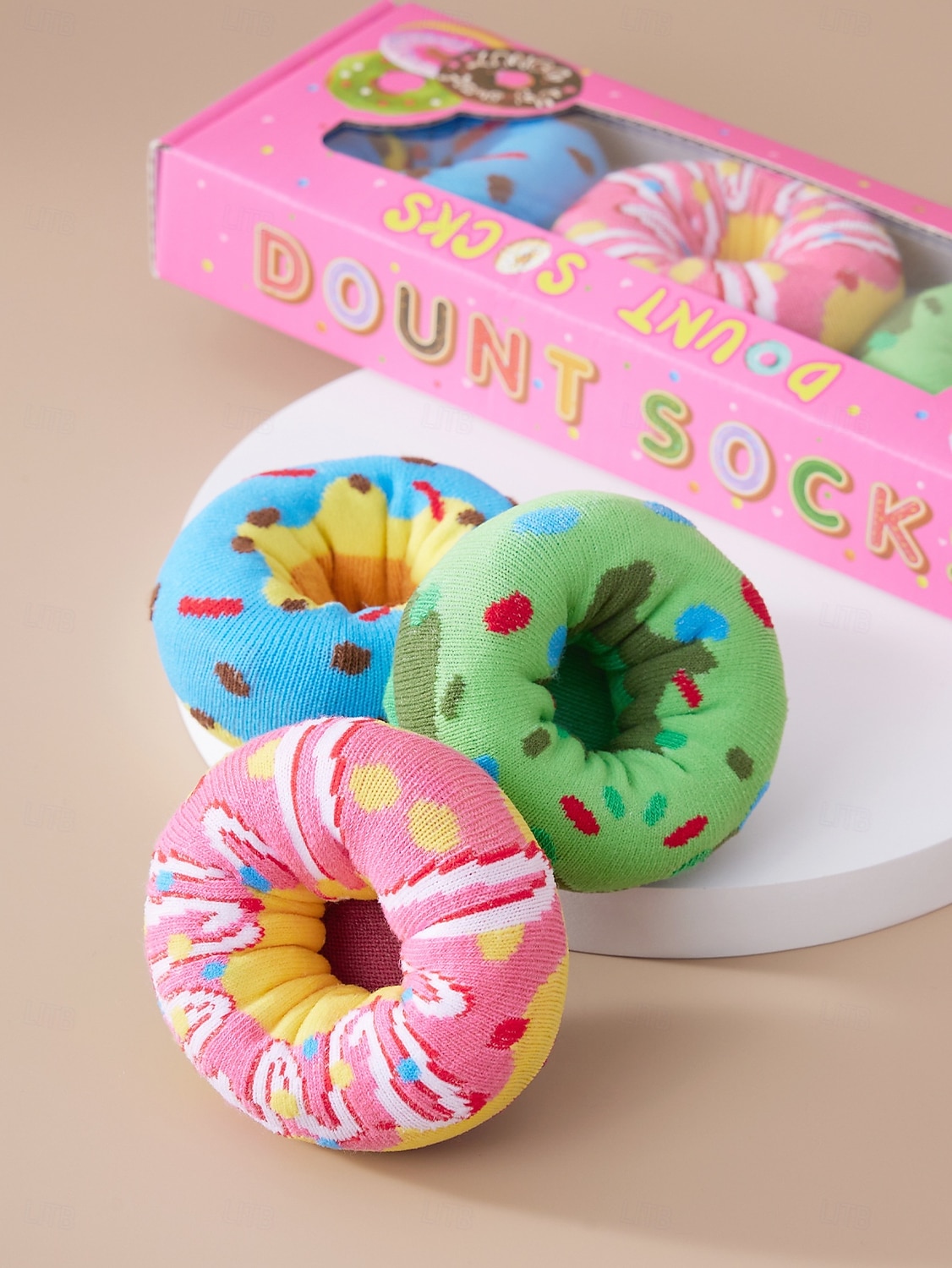 3 Pairs Novelty Donut Socks for Women Men, Funny Colorful Doughnut Patterned Cotton Crew Socks, Unique Foodie Gifts for Birthday Christmas, Creative Gag Gift for Donut Lovers, Stocking Stuffer 2026 - $17.99 –P2