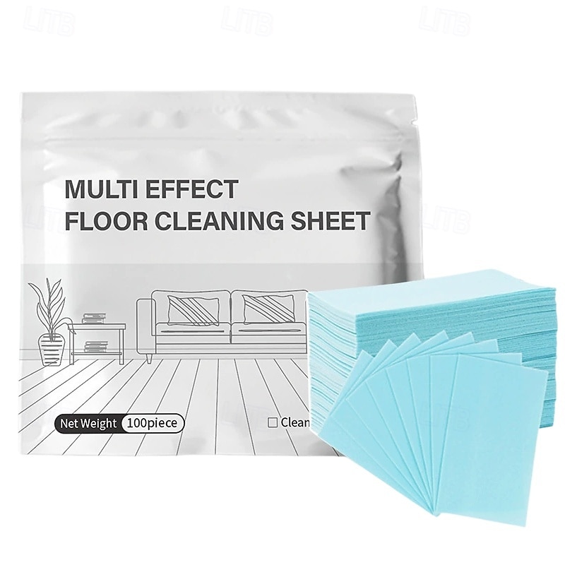 100 Pieces Multi-Effect Floor Cleaning Sheets, Dissolvable Concentrated Mopping Slices for Deep Cleaning, Quick Drying & Streak-Free Floor Cleaner for Hardwood, Tile, Marble, Laminate 2026 - $12.99 –P8