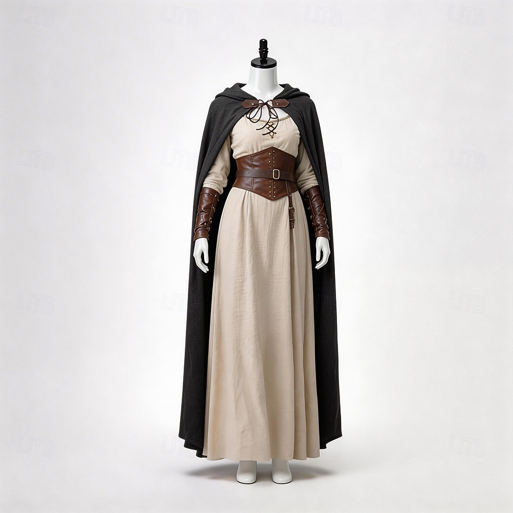 Medieval Renascentista manto manto com capuz Viking Elfo Fantasia Mulheres Dia Das Bruxas Carnaval Espetáculo LARP Ren Faire Adulto Capa de 2026 por $44.99 –P11