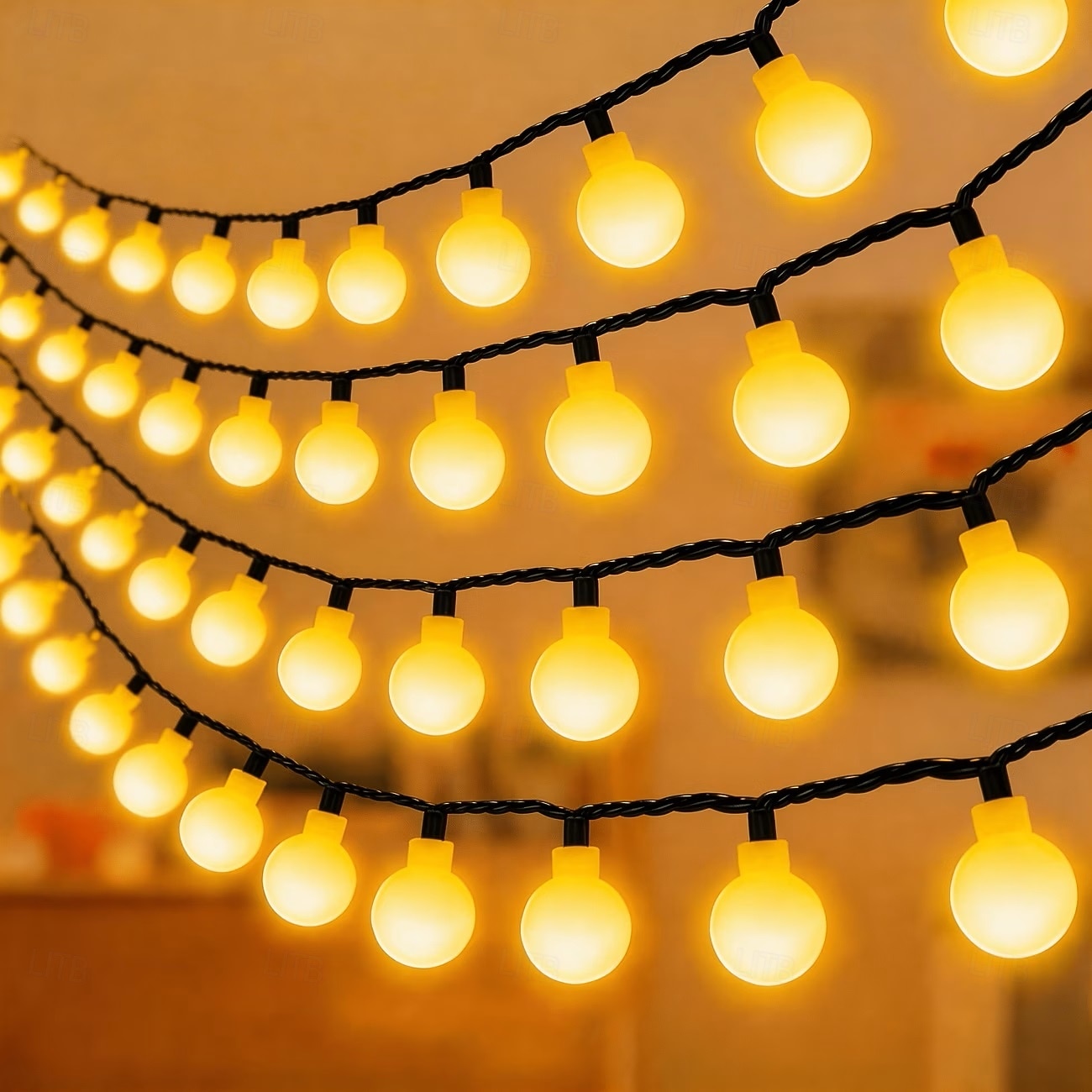 Ghirlanda luminosa solare con globo, 5 m 20 LED, 7 m 50 LED, 12 m 100 LED, luci fatate impermeabili per esterni, ideali per giardino, patio, matrimoni, campeggio, feste, Natale e Halloween. del 2026 a $12.99 –P3