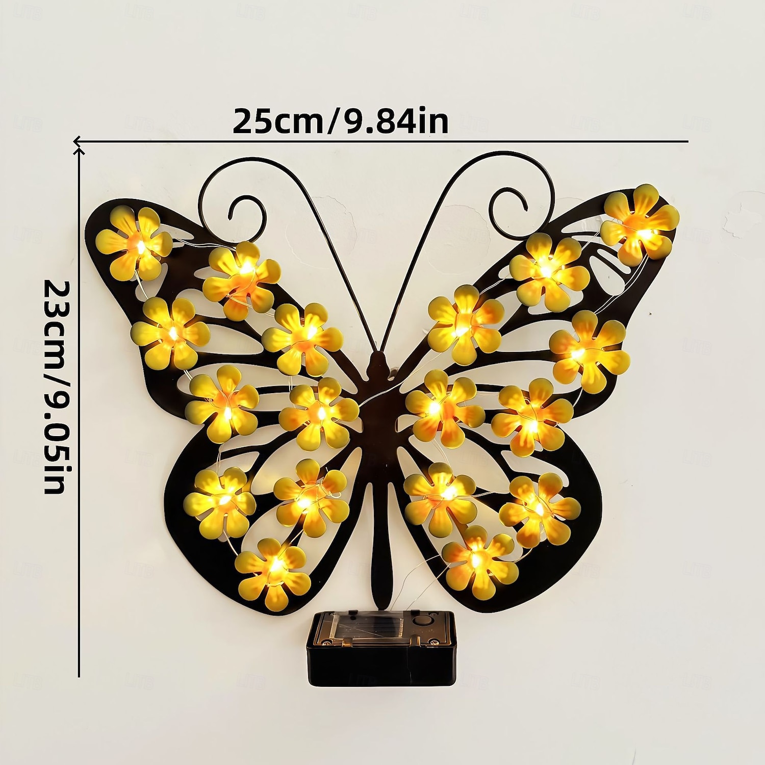 Lampă fluture pentru exterior, decor de perete impermeabil cu energie solară, lampă LED peisagistică, ornament pentru gard de grădină, iluminare ambientală delicată pentru terasă/curte 2026 - $15.99 –P1