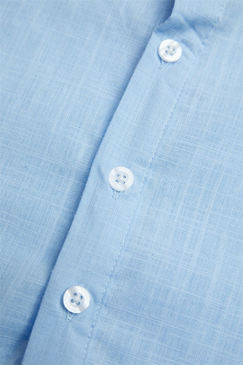 Men Shirt Linen Shirt Summer Shirt Beach Wear Button Up Shirt Plain Casual Daily White Pink Light Blue Sleeveless Collar Summer Spring Clothing Apparel 2026 - $21.99 –P2