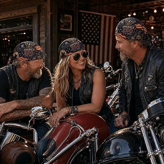 3 st. amerikanska 250-årsjubileumscykling pirathatt bikerhuvudbonad, amerikansk flagga bandana dödskallehatt, patriotisk huvudduk för män kvinnor, 1776-2026 ridning, fiske, löpning, utomhussporter, 2026 - $19.99 –P6