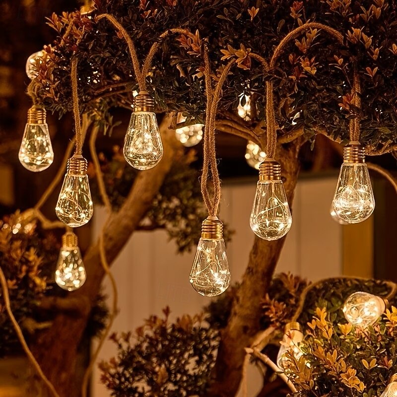 Guirnalda de luces solares de 11,6 m con 25 luces LED para camping, playa, bodas, patios, jardines, caminos, fiestas al aire libre y decoración de paisajes. 2026 - $52.99 –P6