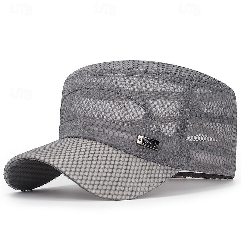 Baseballkappe mit flachem Schirm für Herren, verstellbarer, stylischer Sommerhut mit Sonnenschutz, Freizeitaccessoire für Outdoor-Sportarten wie Angeln und mehr, Accessoires für Erwachsene 2026 - $9.99 –P8