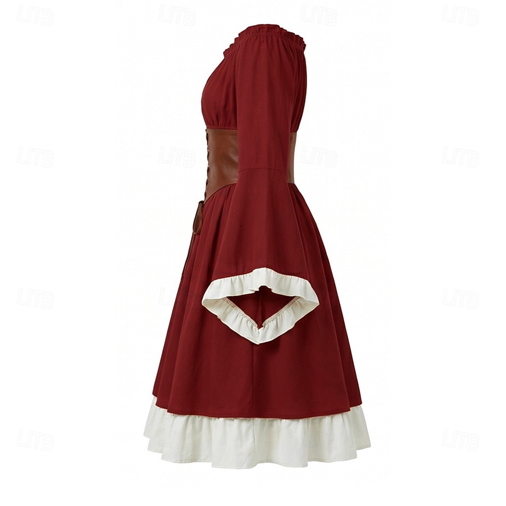 red renaissance dress short Red Italian Renaissance Dress 16th Century