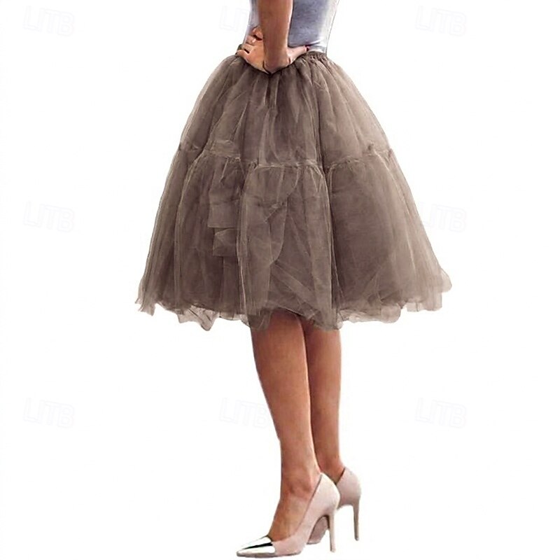 Jupe à cerceaux Tutu Sous jupe Années 1950 Rétro Vintage Princesse Adulte Femmes Bal de promo Tenue de soirée Cocktail Se déguiser de 2026 ? $37.99 –P6