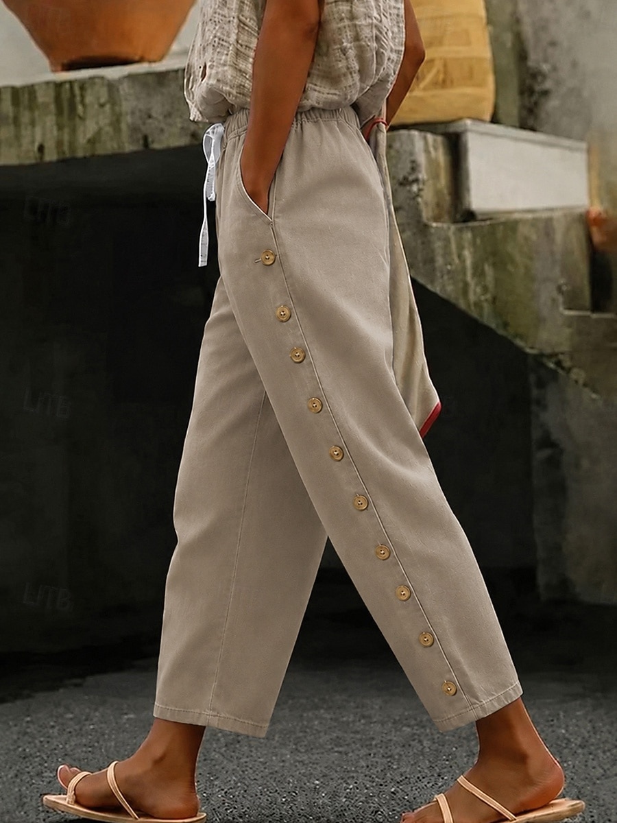 Women's Jeans denim Chinos Casual Pants Fashion Full Length High Waist Comfort Inelastic Vacation Formal Blue Black Green Khaki Summer Spring Regular Fit 2026 - $36.99 –P6