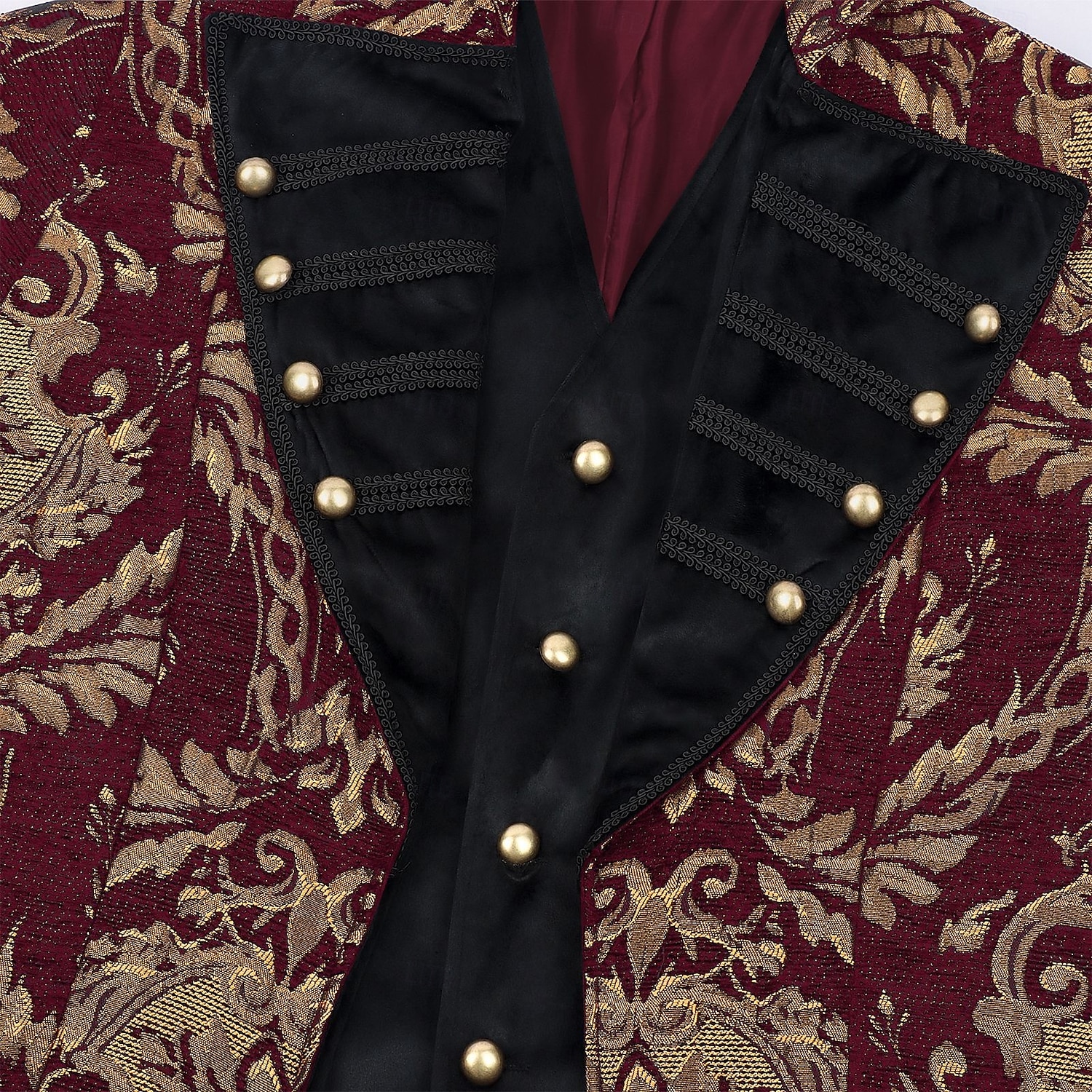 Retro Vintage Medieval Renascentista Casaco Manga Comprida Príncipe Vampiros Pirata Nobre Jacquard Fantasia Homens Pirata Fantasia Real Dia Das Bruxas Carnaval Festa feira renascentista LARP Adulto de 2026 por $91.99 –P4