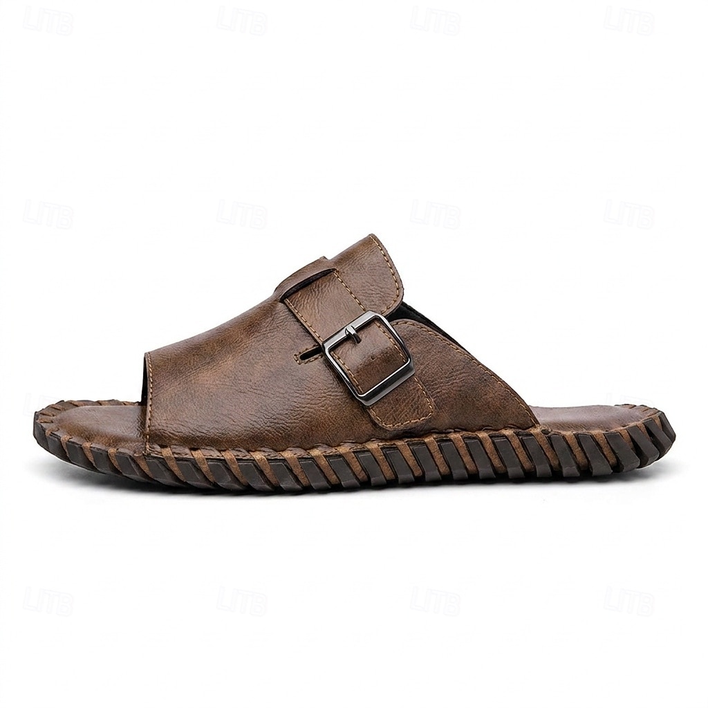 Men's Brown Fisherman Slide Sandals – Breathable Open-Toe Comfort Sandals, Lightweight Summer Footwear for Beach Vacations, Cruises, Travel and Everyday Leisure 2026 - $42.99 –P11