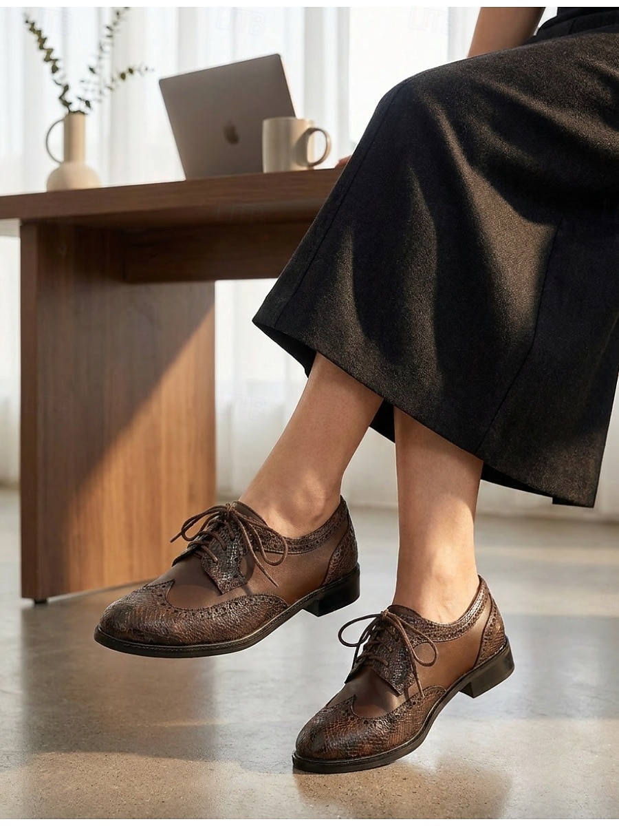 women's shoe classic lace up dress low flat heel oxford Amazon.com | JOEUSTY Women's Classic Square Toe Lace Up Oxford Shoes Flat Comfort Low Heel School Saddle Oxfords Dress Shoe Beige 4 M US