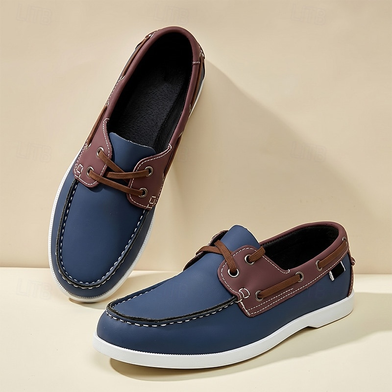 klasyczne męskie buty żeglarskie, sznurowane, codzienne buty pokładowe do jazdy samochodem, podróży, na plażę, na wakacje i na co dzień 2026 - $42.99 –P4