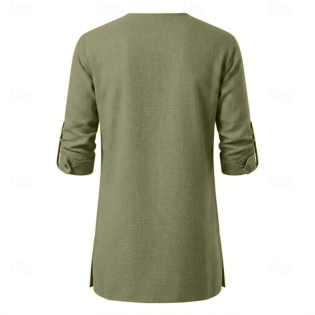 Mittelalterlich Renaissance Hemd Tunika langarm Pirat Wikinger Mischung aus Baumwolle und Leinen Kostüm Herren Vikinger Seeräuber Halloween Karneval Leistung LARP Renaissance-Messe Erwachsene Hemd 2026 - $25.99 –P6