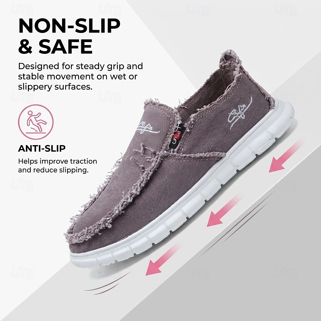 Mocasini slip-on din pânză spălată pentru bărbați – pantofi de mers ușori și respirabili, pentru purtare zilnică, călătorii, escapade de weekend și stil de viață relaxat 2026 - $26.99 –P3