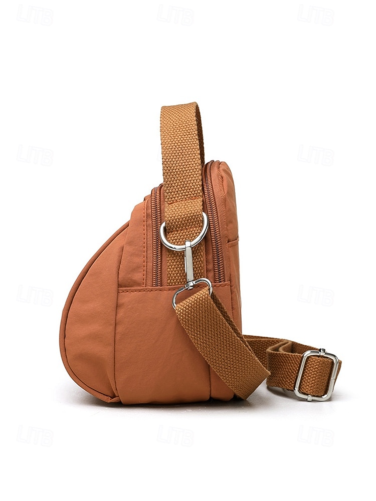Waterdichte polyester crossbodytas voor dames, verstelbare schouderband, meerlaagse tas met grote capaciteit voor op reis &Tas voor dagelijks gebruik, lichtgewicht casual zomertas, verkrijgbaar in 2026 - $14.99 –P6