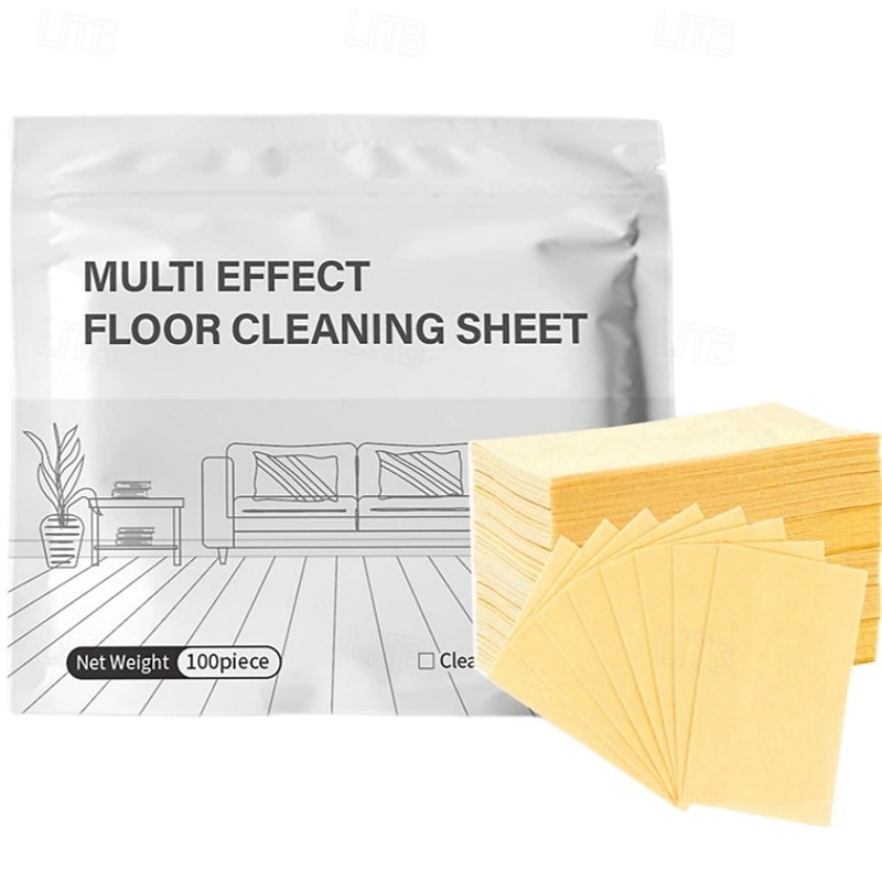 100 Pieces Multi-Effect Floor Cleaning Sheets, Dissolvable Concentrated Mopping Slices for Deep Cleaning, Quick Drying & Streak-Free Floor Cleaner for Hardwood, Tile, Marble, Laminate 2026 - $12.99 –P9