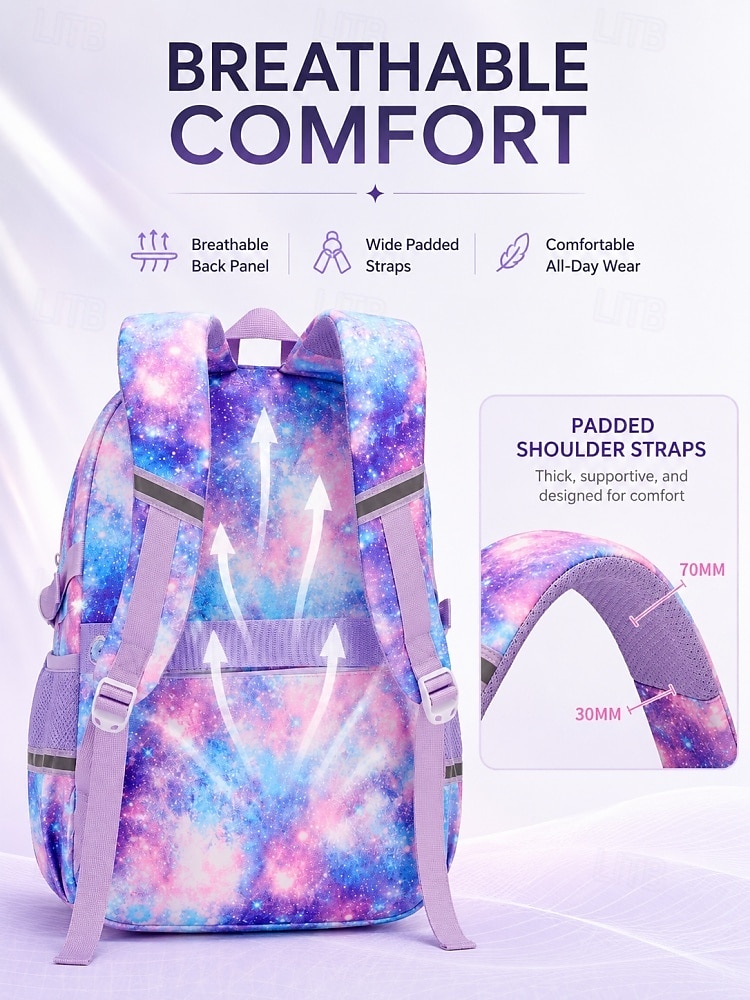 Kids School Backpack 3-Piece Set for Boys & Girls, Includes Lunch Bag & Pencil Case, Large Multi-Compartment, Durable Polyester, Ergonomic S-Straps, Reflective Safety, Elementary School Use 2026 - €36.99 –P6
