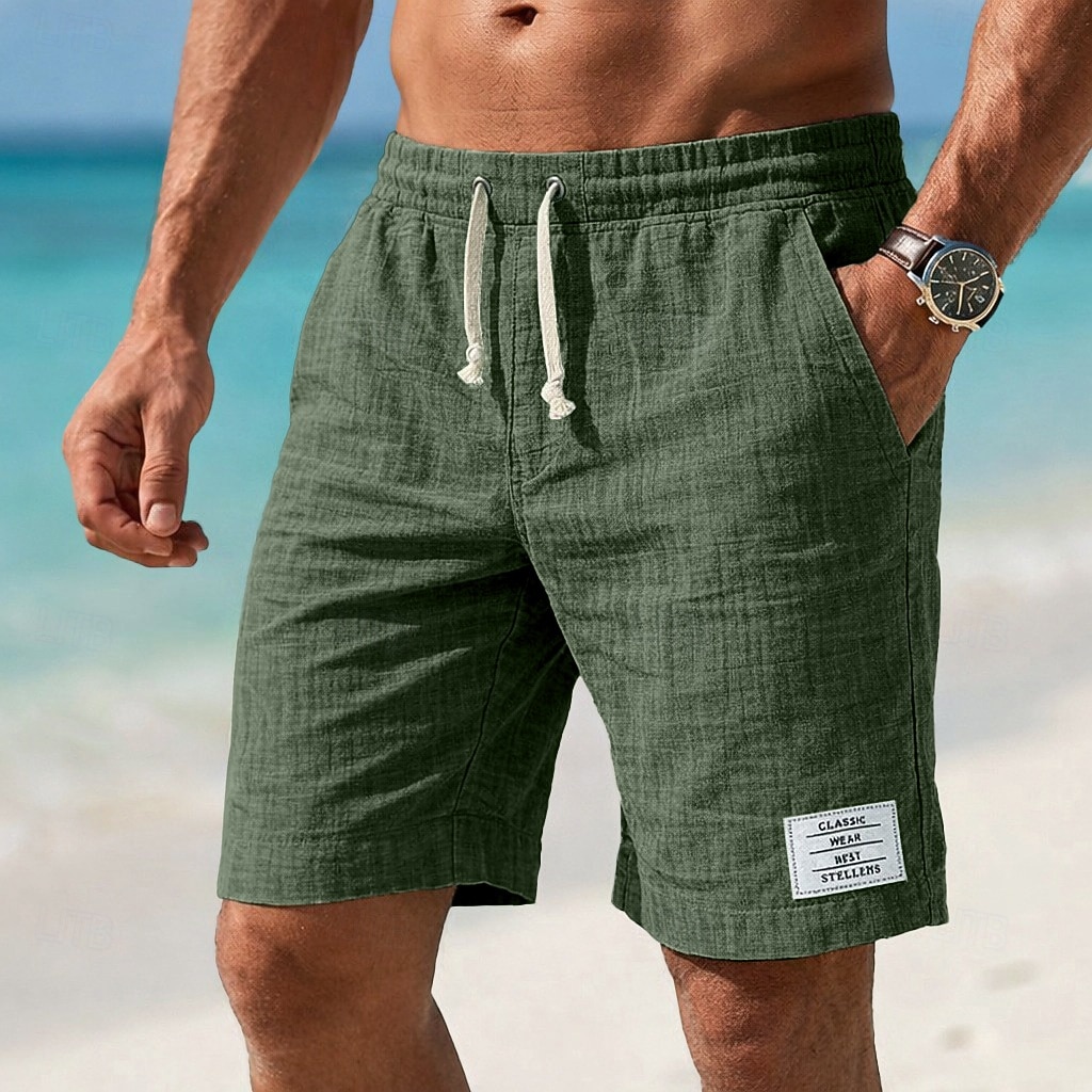 Bărbați Pantaloni Scurți Pantaloni scurți de vară Pantaloni scurți de plajă Pantaloni scurți casual Cordon Talie elastică Simplu Culoare solidă Culoare solida Confort Respirabil Scurt Zilnic În aer 2026 - $25.99 –P6