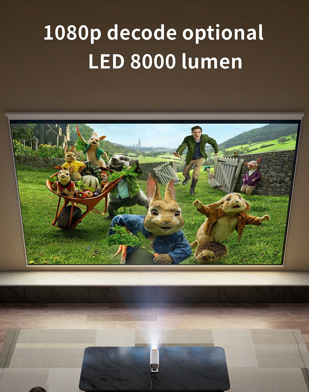 Portable Projector, Stylish Design HD Movie Projector with Foldable Stand, Mini Home Theater Projector Support 1080P, Video Projector for iPhone/Android/Laptop/TV Stick, Indoor Outdoor Use 2026 - $119.99 –P4