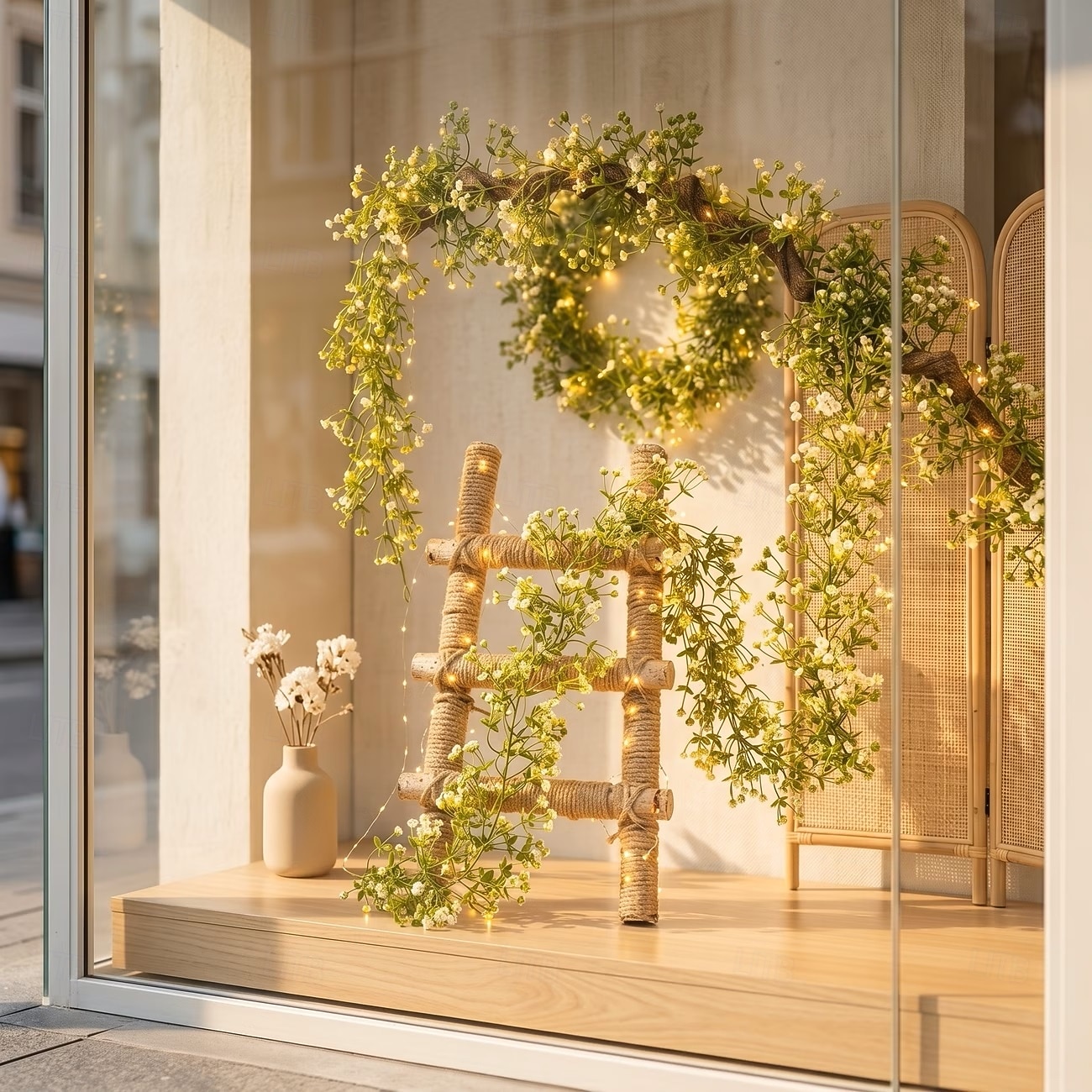 Guirlanda de luzes de fada com flores sintéticas em formato de estrela, 1,8 m, 20 LEDs, ideal para decoração de casamentos, festas, Dia dos Namorados, Natal, ambientes internos e externos, varandas, de 2026 por $14.49 –P5