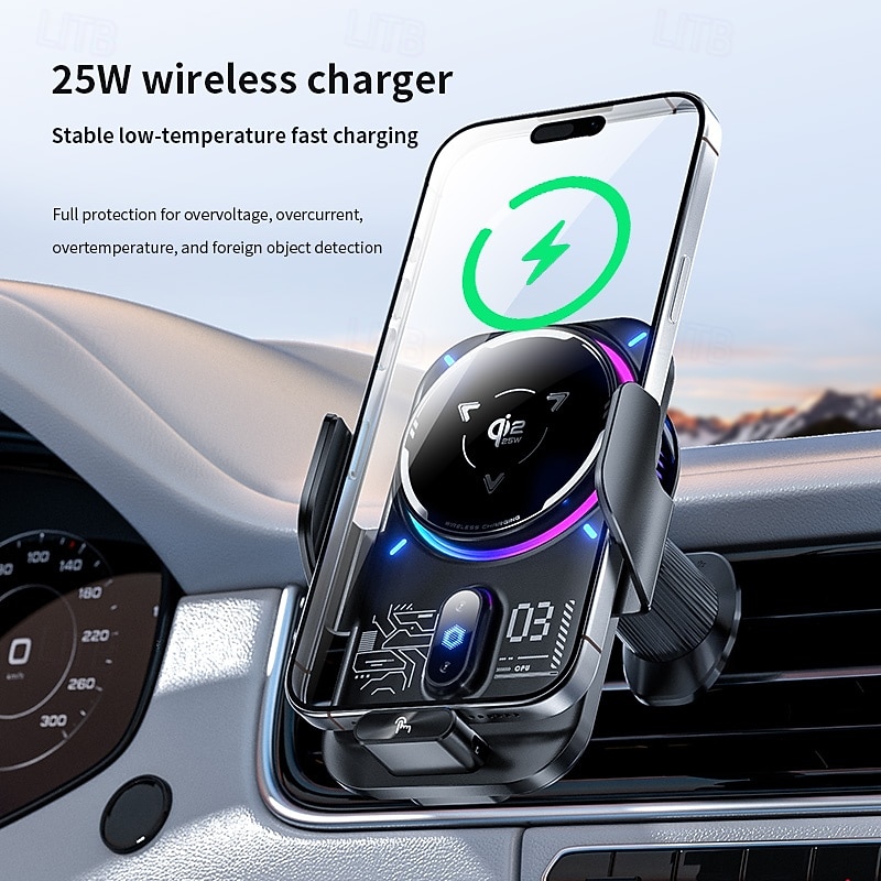 Qi2 25W Wireless Car Charger with Semiconductor Refrigeration, Fast Cooling Magnetic Phone Mount, Auto-Clamping Car Phone Holder with RGB Light, for iPhone 17/16/15/14, Samsung S26, Android 2026 - $47.99 –P2