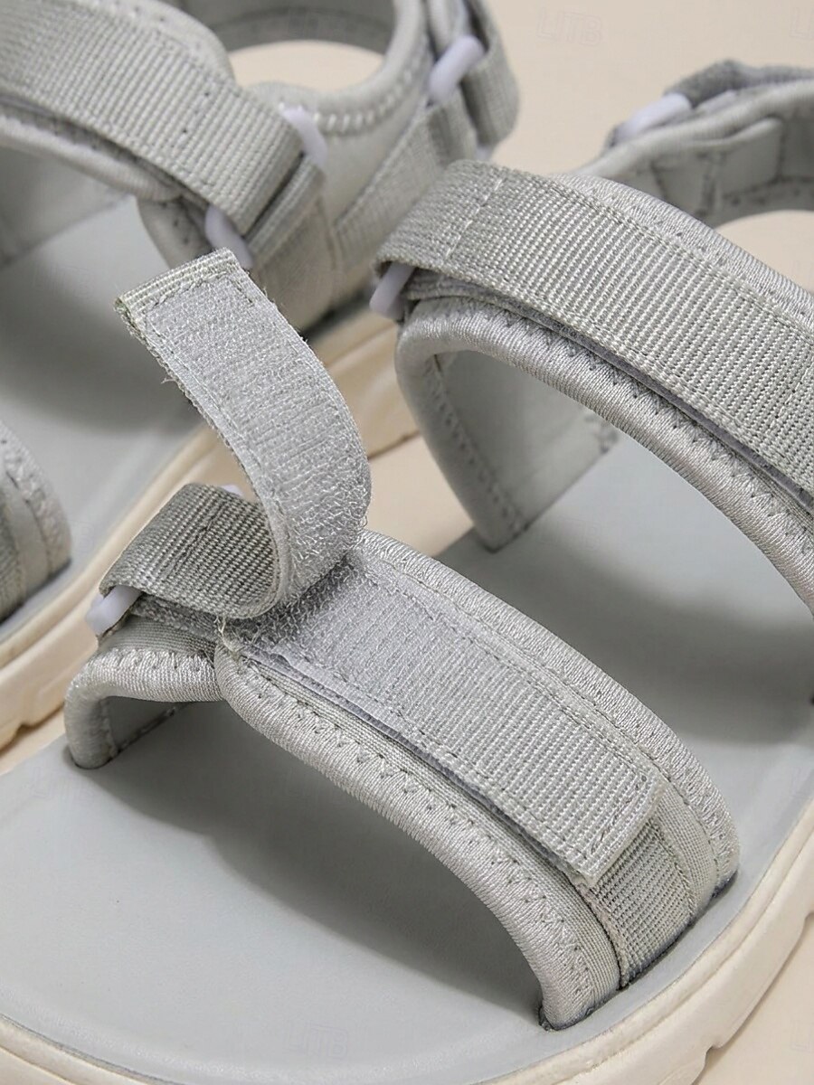 sandali sportivi piatti grigi da donna – sandali da passeggio leggeri e regolabili con triplo cinturino, scarpe comode per esterni, da viaggio &abbigliamento quotidiano del 2026 a $26.99 –P3