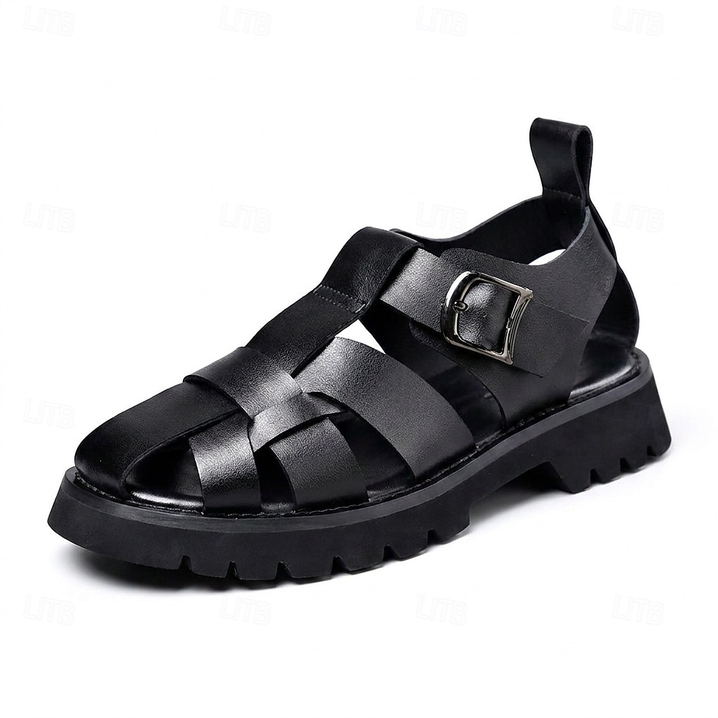 Sandali gladiatore neri da uomo – sandali sportivi da esterno regolabili, calzature comode e resistenti per viaggi, vacanze al mare, passeggiate e avventure estive del 2026 a $64.99 –P9