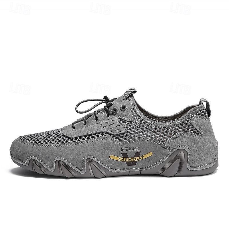 Scarpe da ginnastica da uomo beige in mesh – scarpe casual traspiranti e leggere, comode calzature da esterno per viaggi, passeggiate e uso quotidiano del 2026 a $46.99 –P4