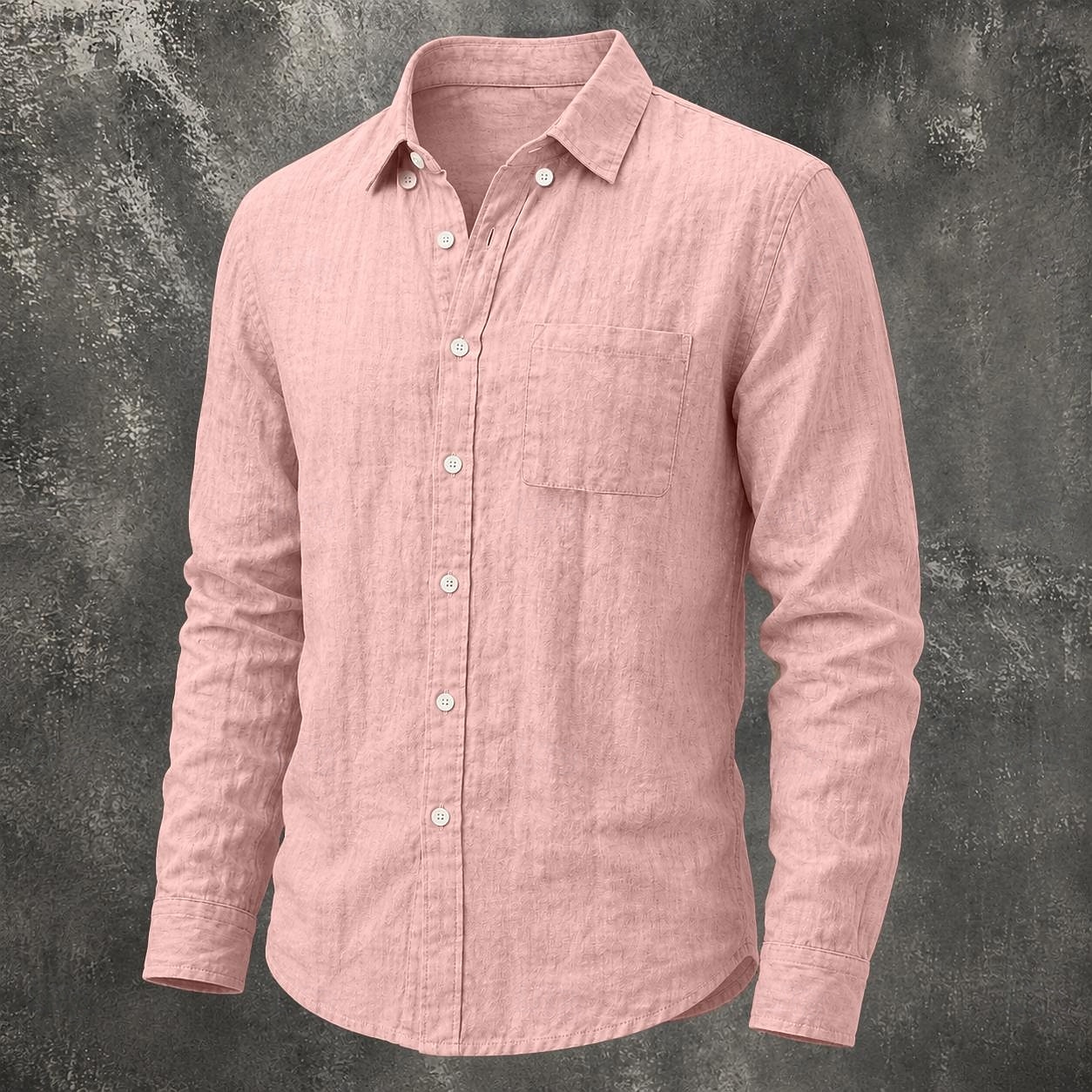 Masculino Camisa Social Camisa de linho camisa de verão camisa de botão Tecido Casual Roupa Diária Preto Branco Verde Claro Rosa Manga Longa Aberto para a Lateral Primavera Verão Verão Roupa Bolso de 2026 por $26.99 –P7