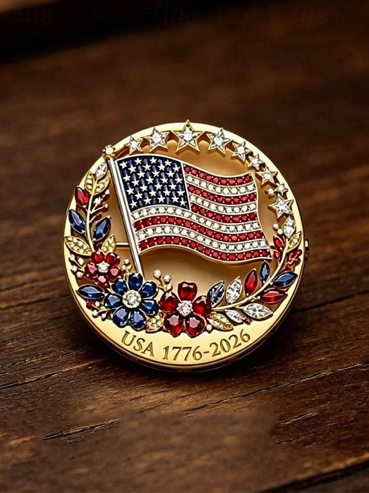 Voor heren Broche Legering Amerikaanse vlag Elegant Modieus Independence Day 2026 - $11.99 –P4