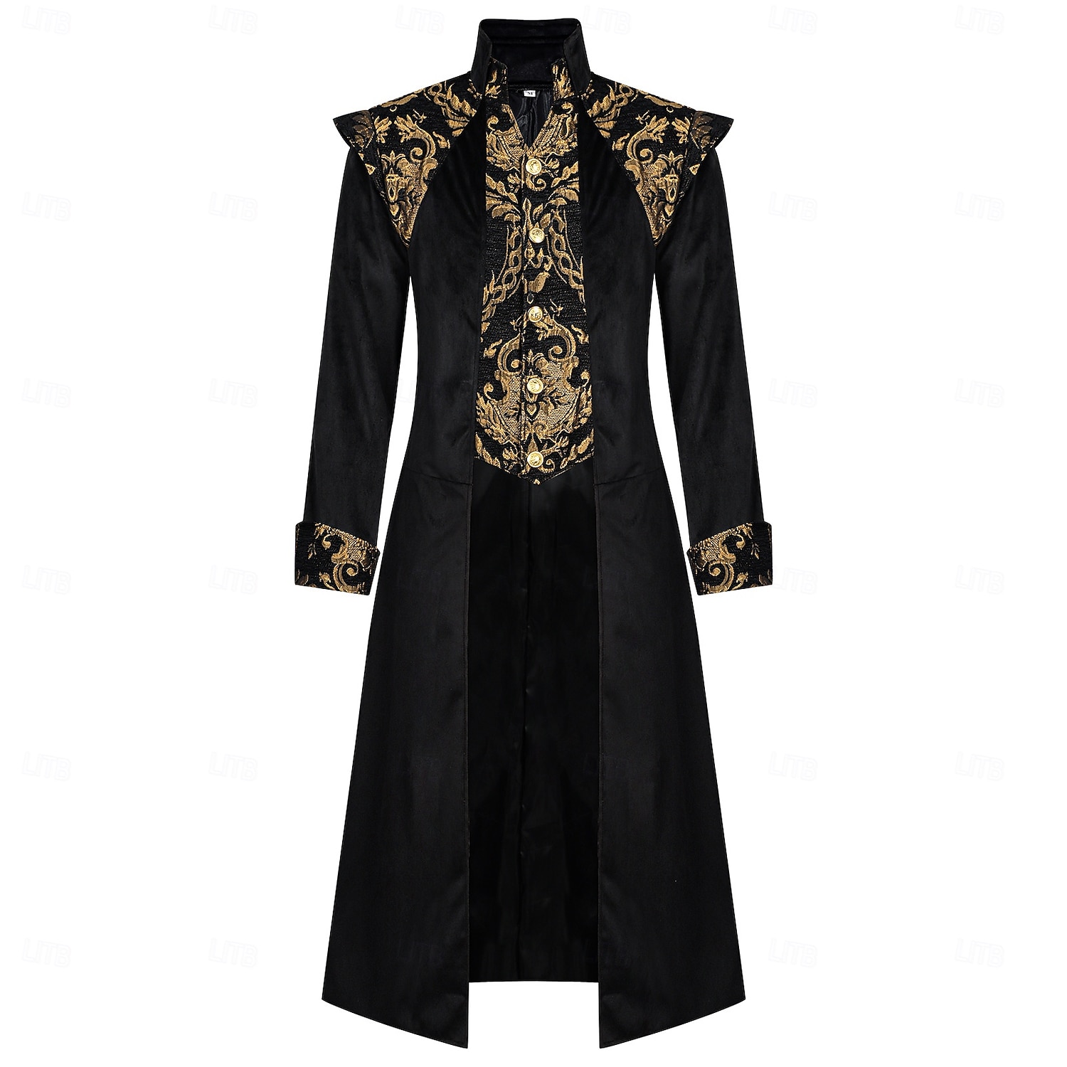 Barocco Medievale Rinascimento Cappotto Lunghe Principe Vampiro Nobile Ricamato Costume Per uomo Reale Halloween Carnevale Mascherata Feste Fiera Rinascimentale LARP Adulti Cappotto del 2026 a $85.99 –P1