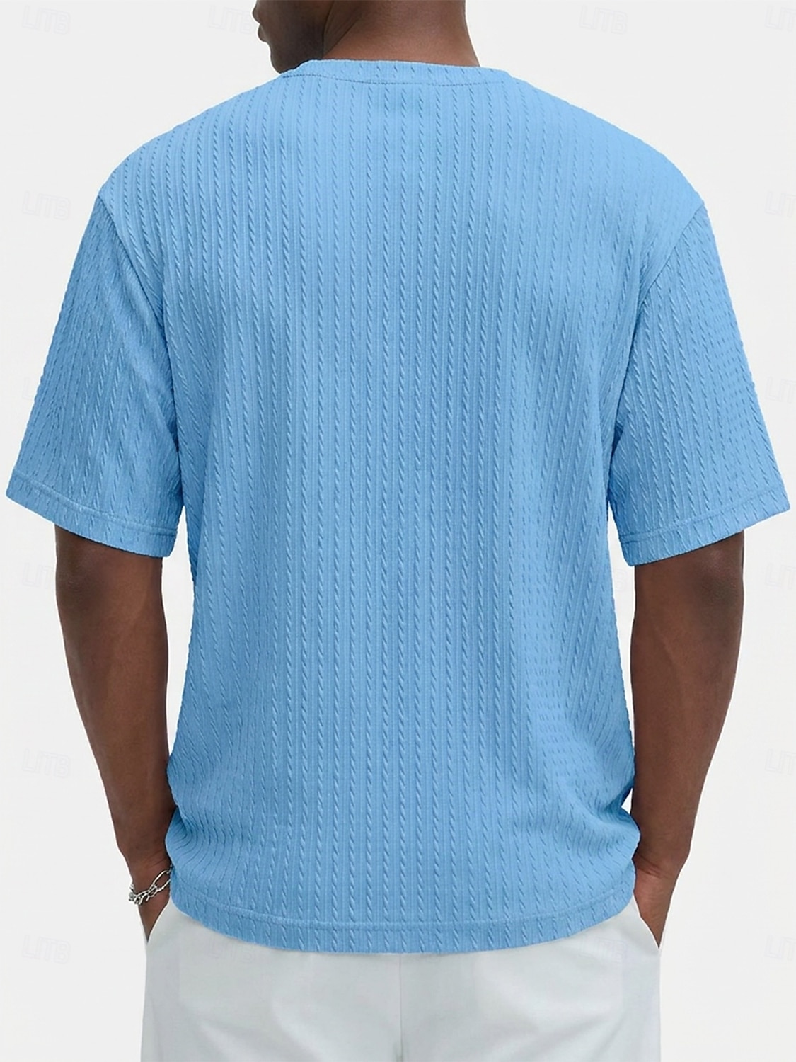 Per uomo Maglietta Maglietta a Maglia a Coste Maniche Corte Girocollo Estate Semplice Testurizzato Striscia di Fossa Moda Designer Essenziale Jacquard Puro Casuale Vacanza Streetwear Blu Nero Verde del 2026 a $20.99 –P2