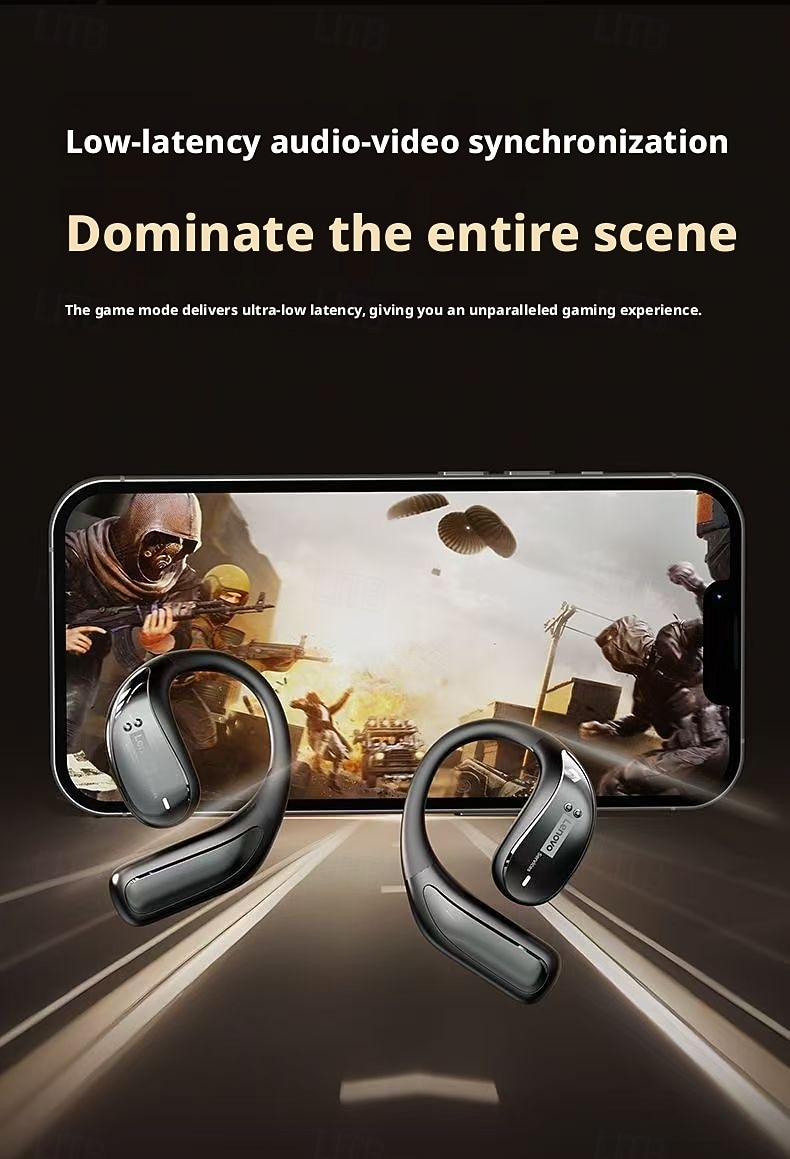 Lenovo LE505 Open Ear Wireless Headphones, Bluetooth 6.0 Air Conduction Earbuds, 360 ACS Panoramic Sound & Dolby Atmos, ENC Noise Canceling Mic, Waterproof Sport Earphones for Android iOS 2026 - $38.99 –P17