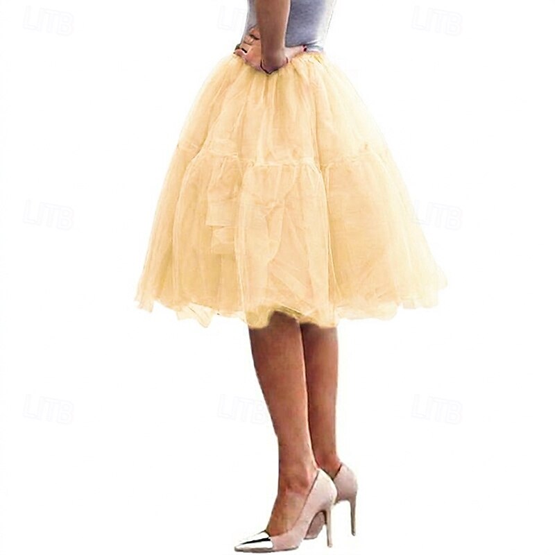 Jupe à cerceaux Tutu Sous jupe Années 1950 Rétro Vintage Princesse Adulte Femmes Bal de promo Tenue de soirée Cocktail Se déguiser de 2026 ? $37.99 –P1