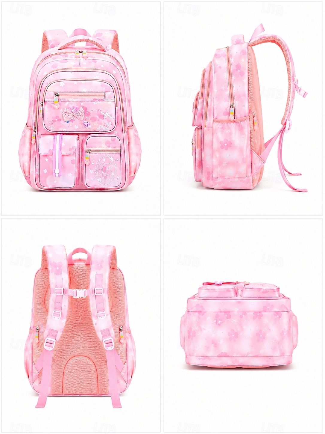 Mochila Rosa para Meninas do Ensino Fundamental Mochila Fofa de Princesa com Armazenamento Multi-Compartimento e Design de Grande Capacidade para Volta às Aulas de 2026 por $34.99 –P3